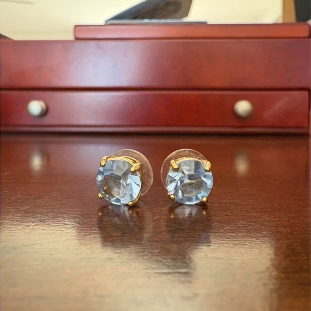 Blue and Gold Kate Spade Stud Earrings